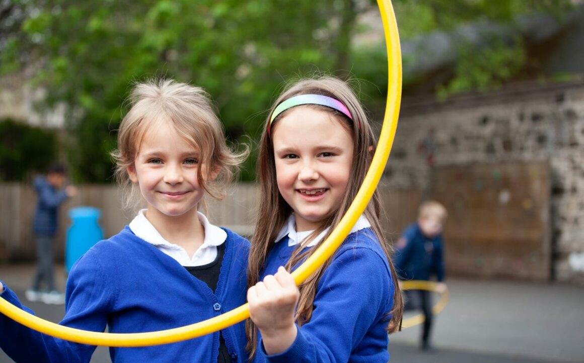 ST MARY'S girls playing