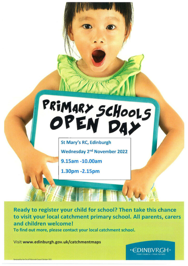 Primary Schools Open Day - St Mary's Primary School Edinburgh